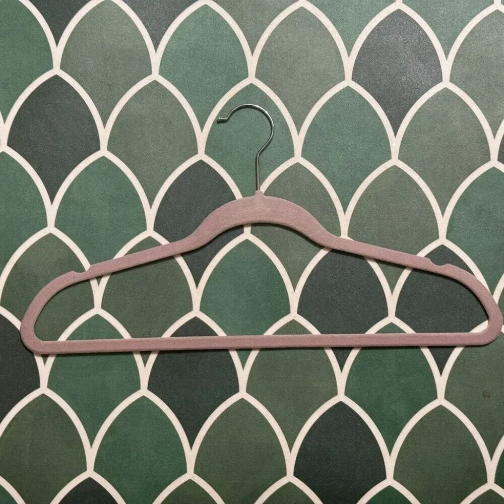 Hangers, Suit Hanger, Flocked Velvet Lilac Purple, #5 Count